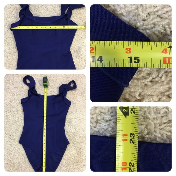 New! Anthro Capulet Royal Blue Ruffle Bodysuit - Picture 3 of 6